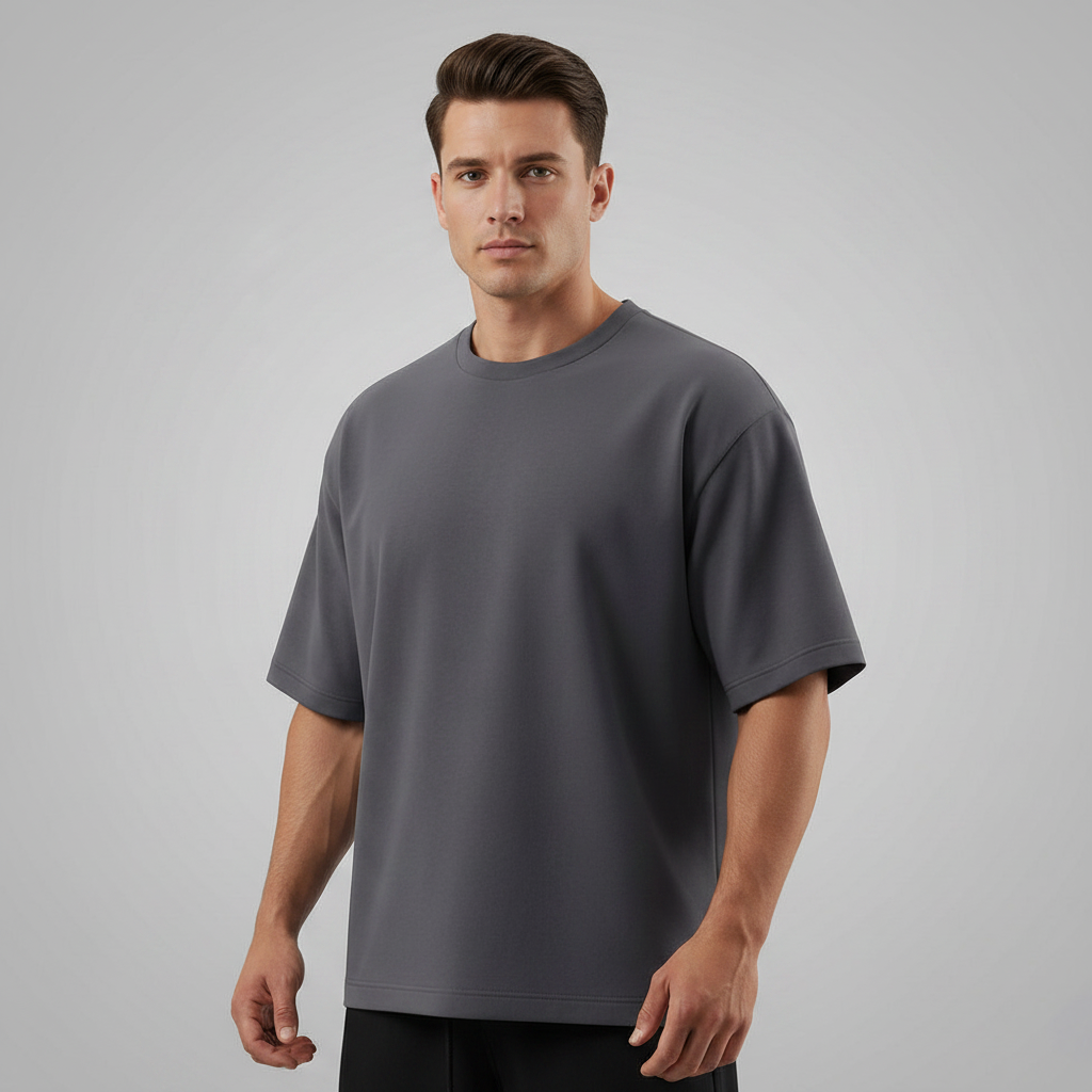 Camiseta Oversize | PIMA | GRIS PLOMO