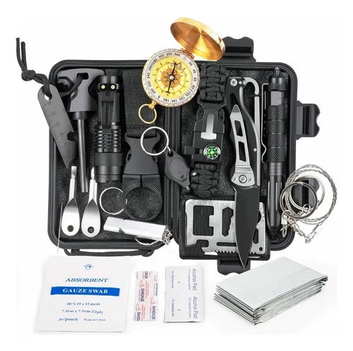 Kit de Supervivencia Táctica - 12 Herramientas de Emergencia IPX8