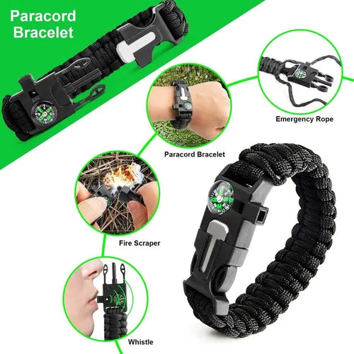 Kit de Supervivencia Táctica - 12 Herramientas de Emergencia IPX8