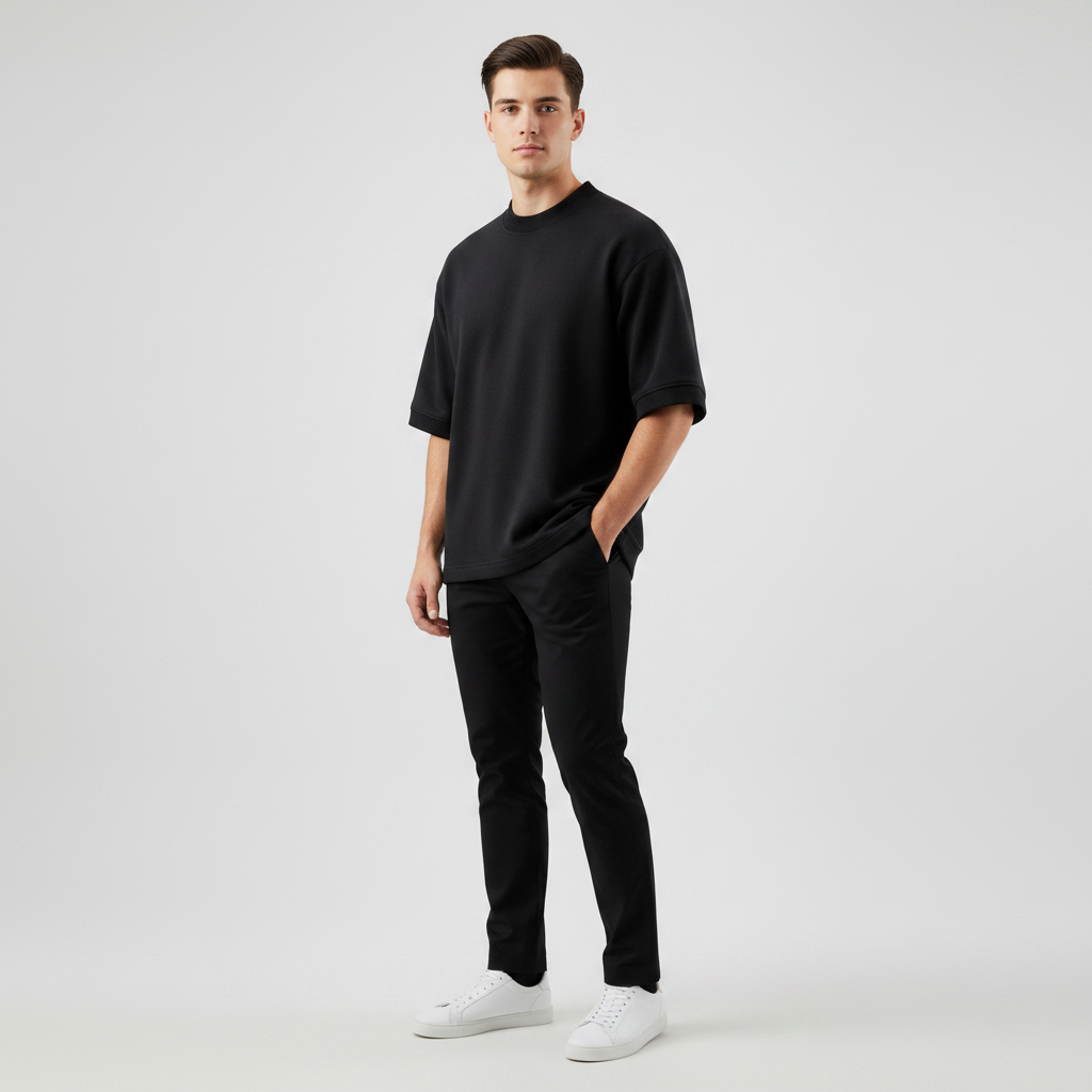 Camiseta Oversize | BURDA | NEGRO